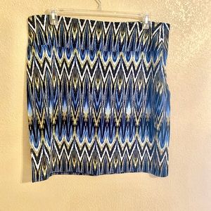 “J-Jill” Wearable Collection Smooth Zig Zag Design Pencil Skirt Size XL